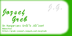 jozsef greb business card